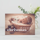 Carte de vœux photo de Noël pour l'arrivée (Debout devant)