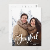 Carte de vœux photo de Noël simplement moderne (Devant / Derrière)