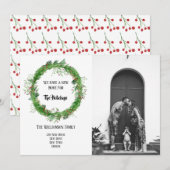 Carte de vœux photo de nouvelle maison dessinée à (Devant / Derrière)