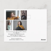 Carte de voeux photo de remise de diplômes Script  (Dos)