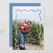 Carte de vœux photo de vacances à bordure ondulée  (Devant / Derrière)