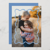 Carte de vœux photo de vacances à bordure ondulée  (Devant / Derrière)