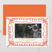 Carte de vœux photo de vacances avec cadre griboui (Devant / Derrière)