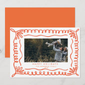 Carte de vœux photo de vacances avec cadre griboui (Devant / Derrière)