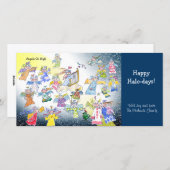 Carte de vœux photo de vacances avec des anges de  (Devant / Derrière)