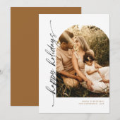 Carte de vœux photo de vacances avec écriture Arch (Devant / Derrière)