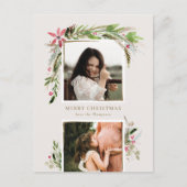 Carte de vœux photo de vacances avec feuillage d'h (Devant)