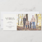 Carte de vœux photo de vacances avec monogramme ru (Devant)