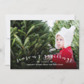 Carte de vœux photo de vacances avec superposition (Devant)