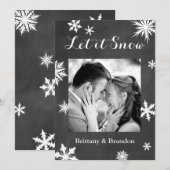 Carte de vœux photo de vacances avec tableau noir  (Devant / Derrière)