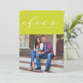Carte de vœux photo de vacances avec un script amu (Debout devant)