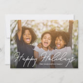 Carte de vœux photo de vacances avec une écriture  (Devant)