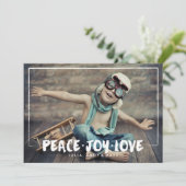 Carte de vœux photo de vacances Brushstrokes of Lo (Debout devant)