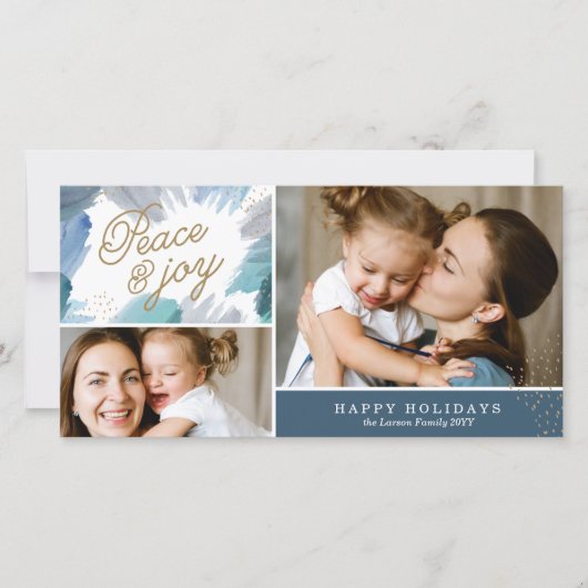 Carte de vœux photo de vacances céruléennes (Devant)