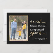 Carte de vœux photo de vacances couleur modifiable (Devant)