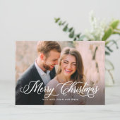 Carte de vœux photo de vacances de calligraphie mo (Debout devant)