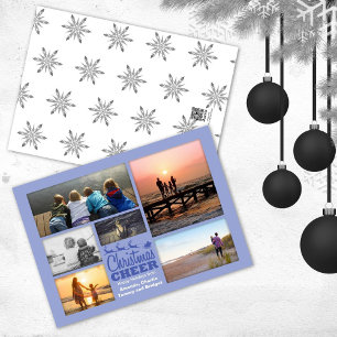 Carte de vœux photo de vacances de Noël Cheer Peri