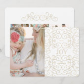 Carte de vœux photo de vacances Delicate Joy (Devant / Derrière)