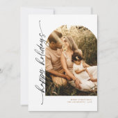 Carte de vœux photo de vacances écriture d'arc mod (Devant)