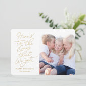 Carte de vœux photo de vacances EDITABLE COLOR (Debout devant)