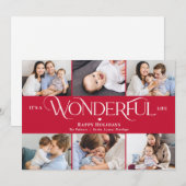 Carte de vœux photo de vacances Editable COLOR Won (Devant / Derrière)