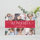 Carte de vœux photo de vacances Editable COLOR Won (Debout devant)