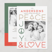 Carte de vœux photo de vacances EDITABLE COULEUR (Devant / Derrière)