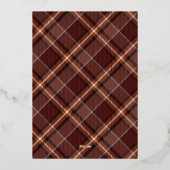 Carte de vœux photo de vacances élégante à carreau (Verso)