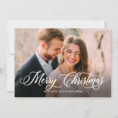 Carte de vœux photo de vacances en calligraphie mo (Devant)