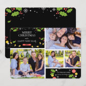 Carte de vœux photo de vacances en collage (Devant / Derrière)