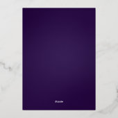 Carte de vœux photo de vacances en plaid violet et (Verso)