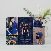 Carte de vœux photo de vacances en Rose Gold North (Debout devant)