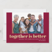 Carte de vœux photo de vacances Ensemble c'est mie (Devant)