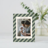 Carte de vœux photo de vacances étoile verte éléga (Debout devant)