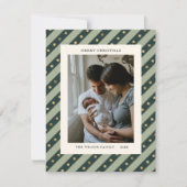 Carte de vœux photo de vacances étoile verte éléga (Devant)