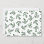 Carte de vœux photo de vacances feuille moderne (Dos)