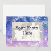 Carte de vœux photo de vacances Flocons d'hiver (Devant / Derrière)