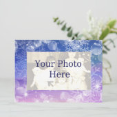 Carte de vœux photo de vacances Flocons d'hiver (Debout devant)