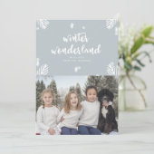 Carte de vœux photo de vacances hivernales (Debout devant)