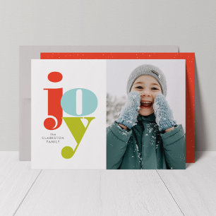 Carte de vœux photo de vacances joyeuse et colorée