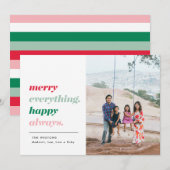 Carte de vœux photo de vacances joyeuse pour toujo (Devant / Derrière)