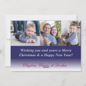 Carte de vœux photo de vacances Let it Snow (Dos)