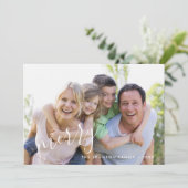 Carte de vœux photo de vacances Moderne Feuille (Debout devant)