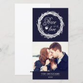 Carte de vœux photo de vacances Peace and Love / N (Devant / Derrière)