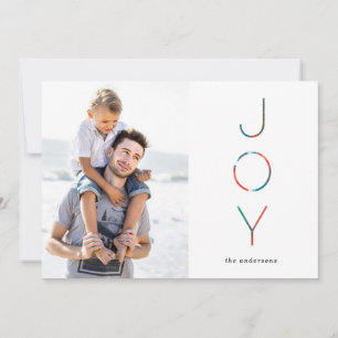 Carte de vœux photo de vacances Peinte avec Joie