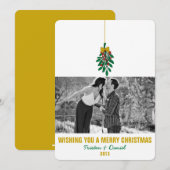 Carte de vœux photo de vacances plate avec baiser (Devant / Derrière)