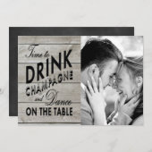 Carte de vœux photo de vacances pour boire du cham (Devant / Derrière)