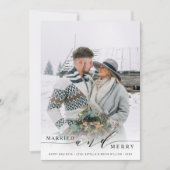 Carte de vœux photo de vacances pour jeunes mariés (Devant)