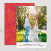 Carte de vœux photo de vacances pour jeunes mariés (Devant / Derrière)