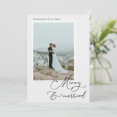 Carte de vœux photo de vacances pour jeunes mariés (Debout devant)